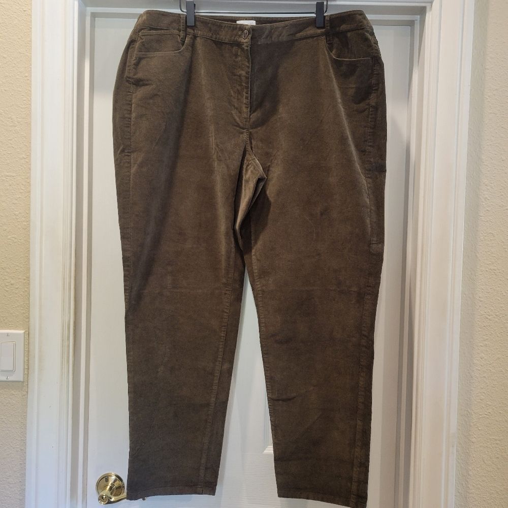J. Jill corduroy green pants, size 22W